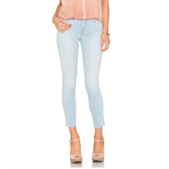 MOTHER Looker Ankle Fray Jeans in Sweet Talk Me Light Wash Size 29 - Picture 1 of 10